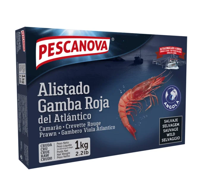 Caja cerrada mock up alistado o gamba roja compra online pescanova