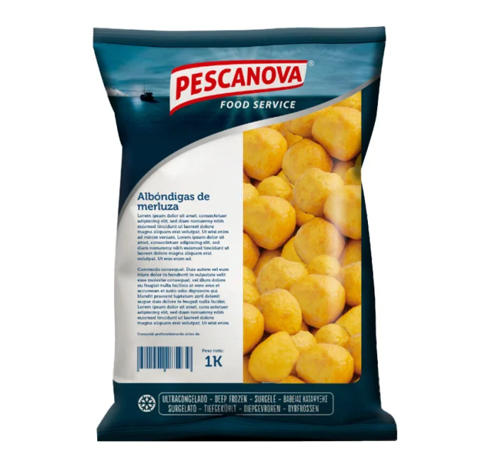Albondigas de merluza 1kg compra online pescanova