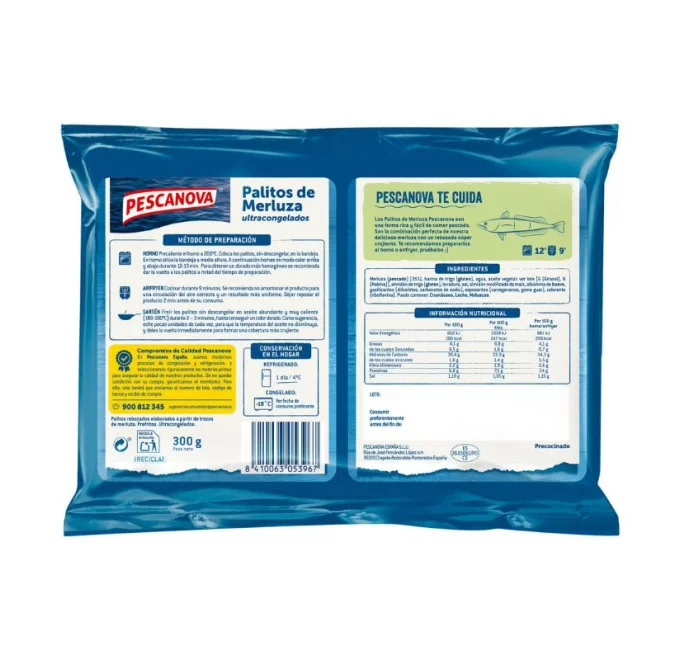 Palitos de merluza pescanova compra online pescado rebozado merluza trasera