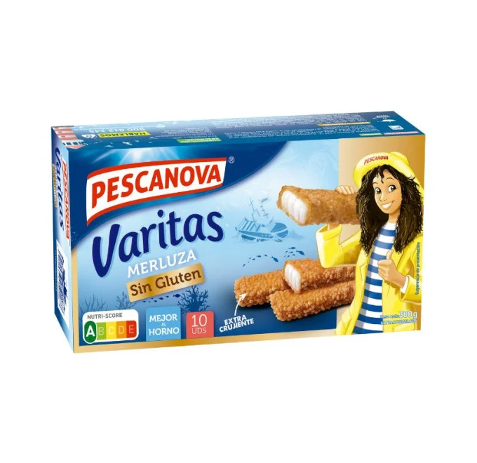 Varitas de Merluza Sin Gluten extra crujientes 300g