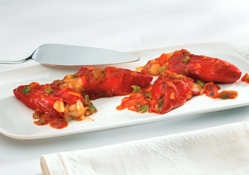 Pimientos rellenos de bacalao