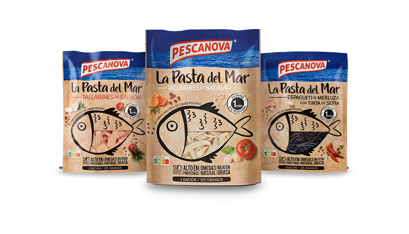 Pasta del mar elaborada con pescado y marisco