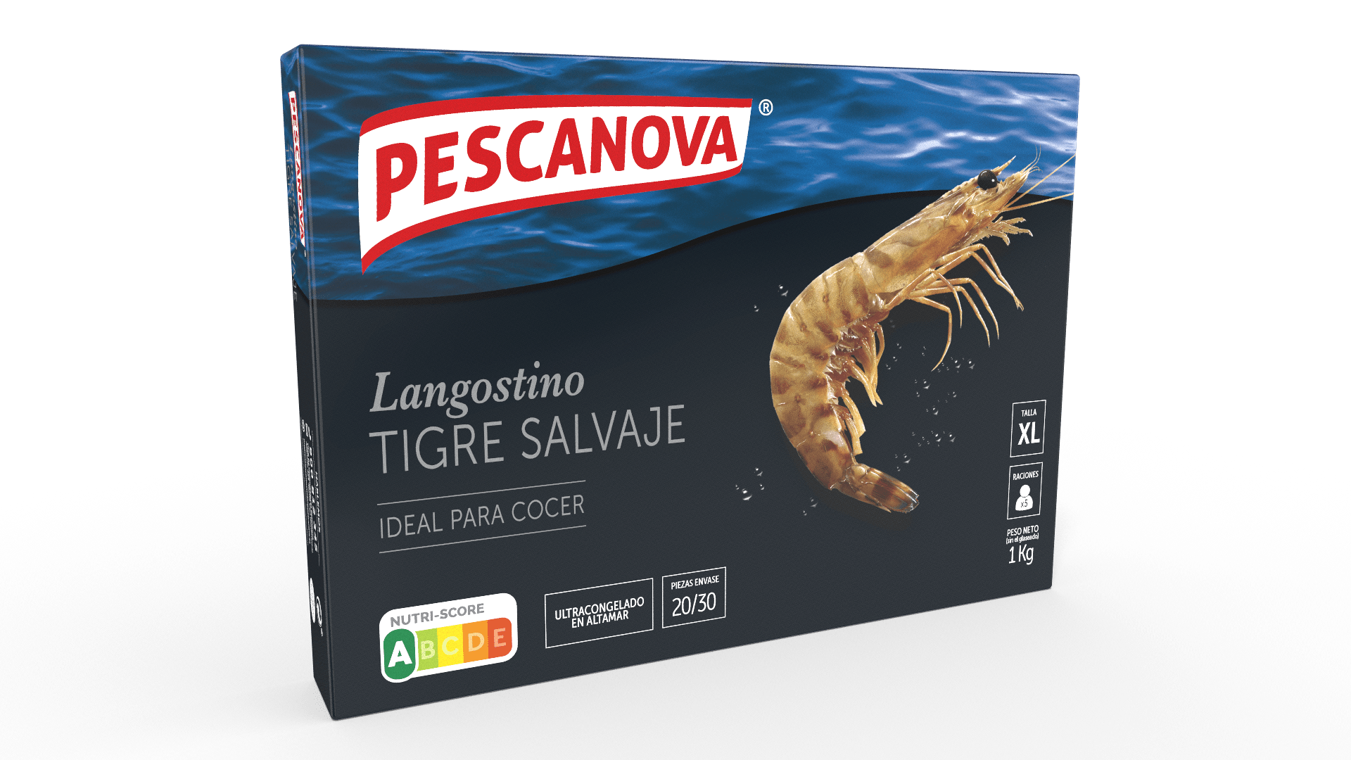 Langostino Tigre Crudo 1kg Pescanova